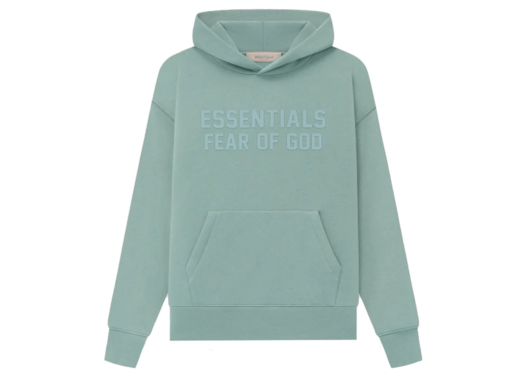 Pre-owned Fear Of God Essentials Kids Hoodie Sycamore
