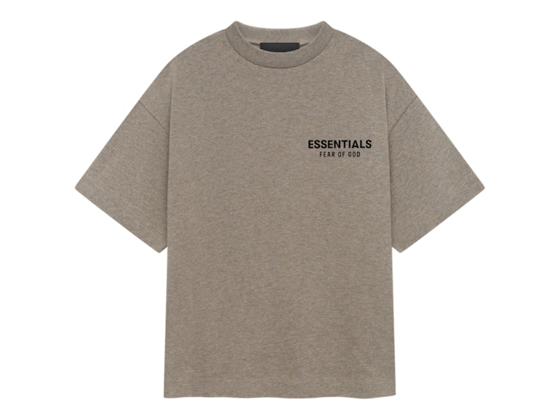 Pre-owned Fear Of God Essentials Kids Jersey Crewneck Sweatshirt Tee Shirt In Heather Gray