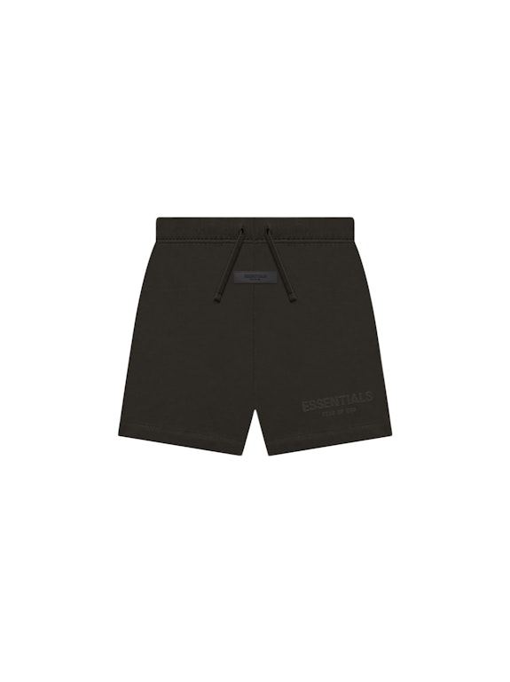 Pre-owned Fear Of God Essentials Kids Jersey Shorts Off Black