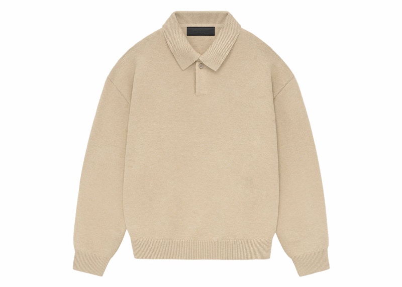 ★最新作★FEAR OF GOD Essentials Knit Polo Fear of God Essentials Knit Polo Black Men's - SS23 - US
