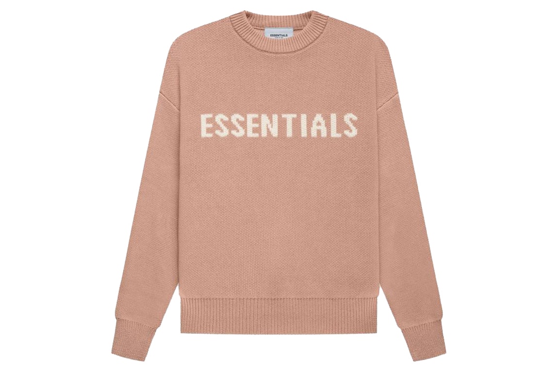 Pre-owned Fear Of God Essentials Kids Knit Pullover Matte Blush