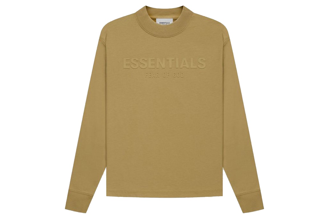 Pre-owned Fear Of God Essentials Kids L/s T-shirt Amber