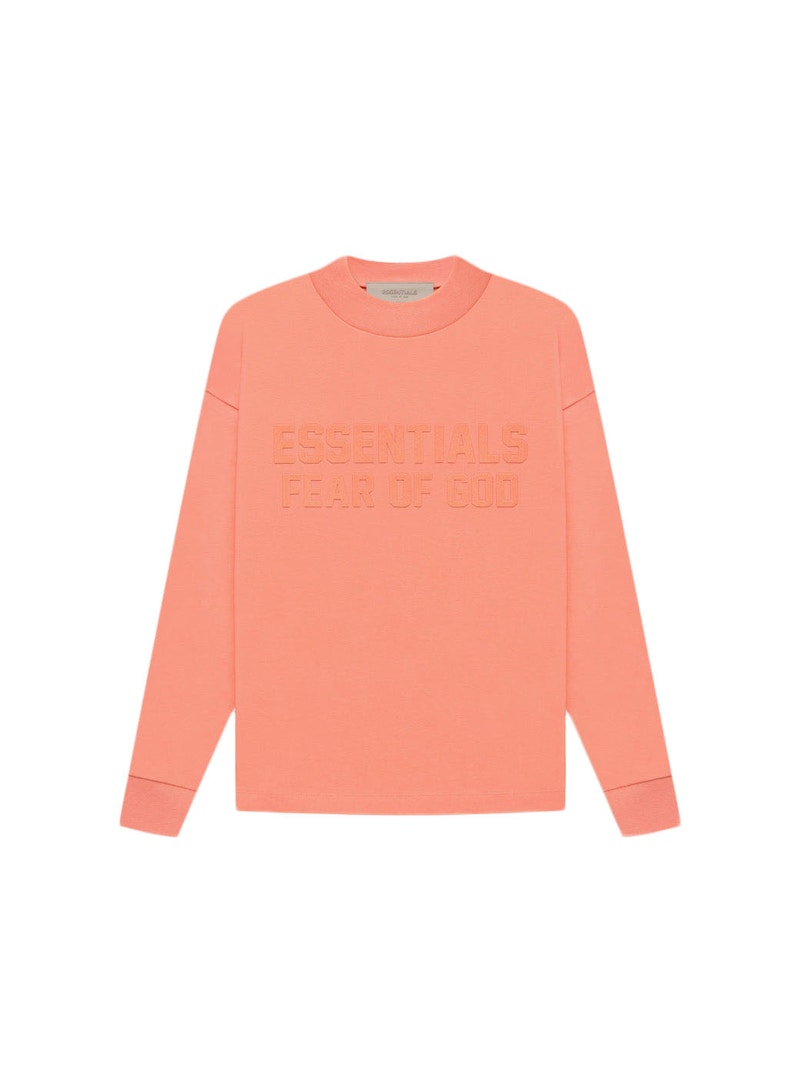 関税込み＊FEAR OF GOD ESSENTIALS＊FW22 Tシャツ「コーラル」 Fear of God Essentials Kids L/S T-shirt Coral - FW22 - GB