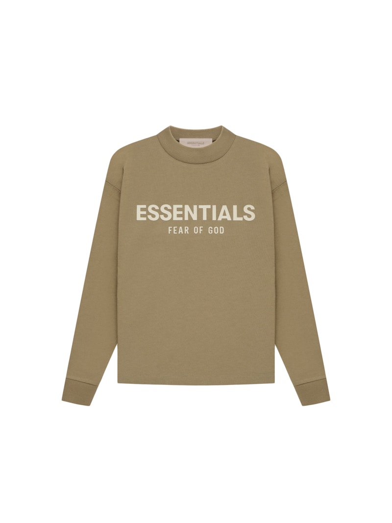 Fear of God Essentials Kids L/S T-shirt Oak Kids' - SS22 - US