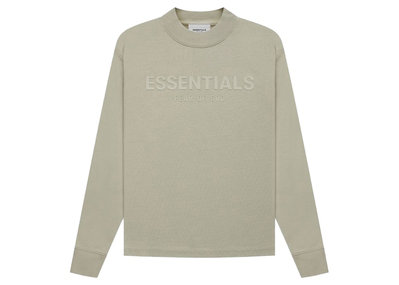 Pre-owned Fear Of God Essentials Kids Long Sleeve T-shirt In Pistachio