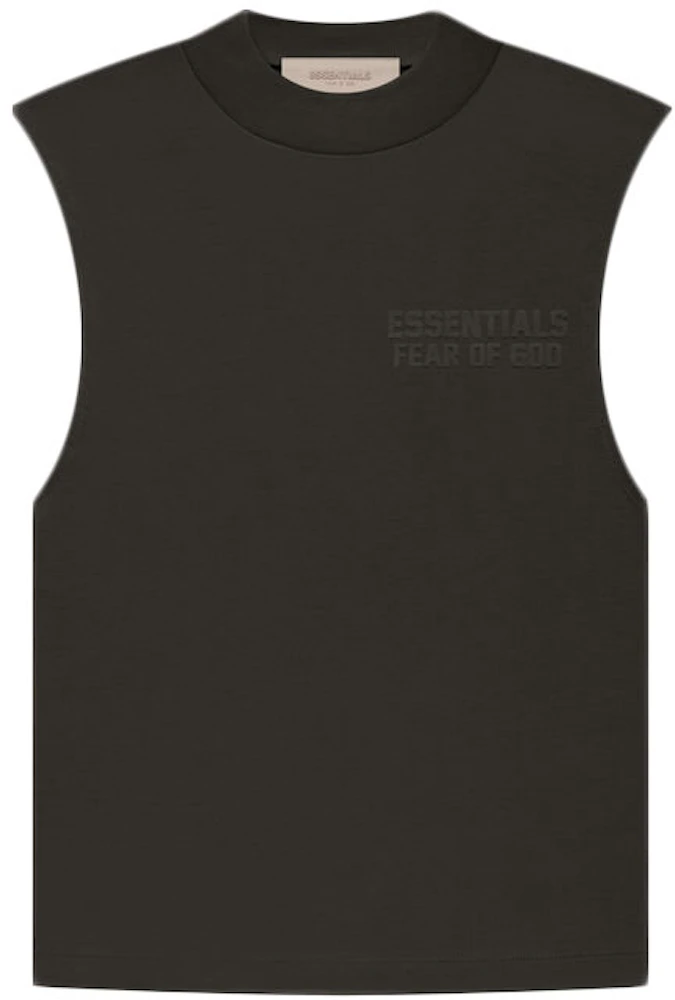 Fear of God Essentials Kid's Muscle T-shirt Off Black Kids' - FW22 - US