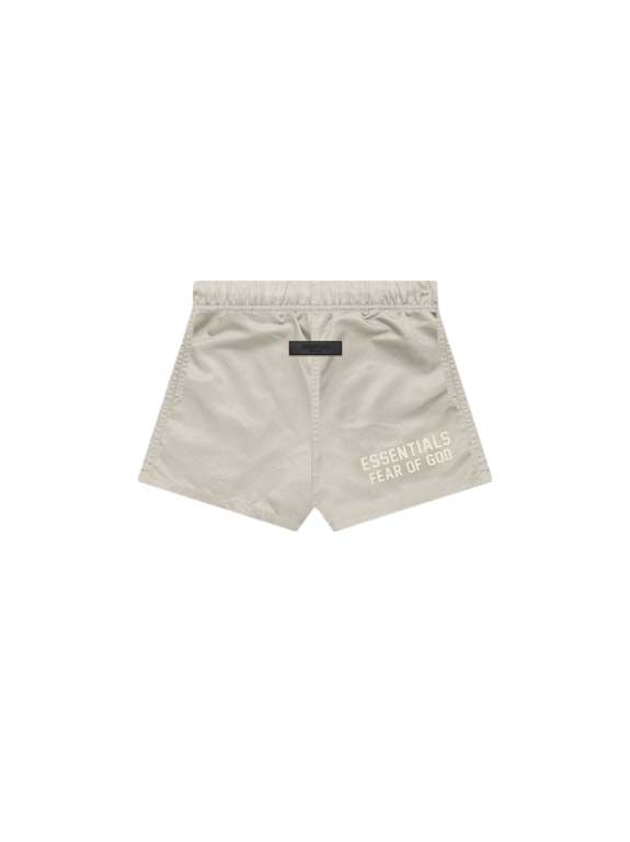 Pre-owned Fear Of God Essentials Kids Nylon Running Shorts Smoke