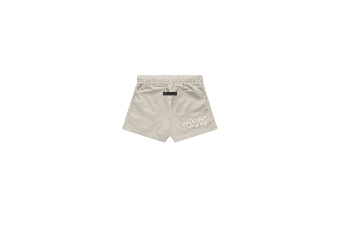 Pre-owned Fear Of God Essentials Kids Nylon Running Shorts Smoke