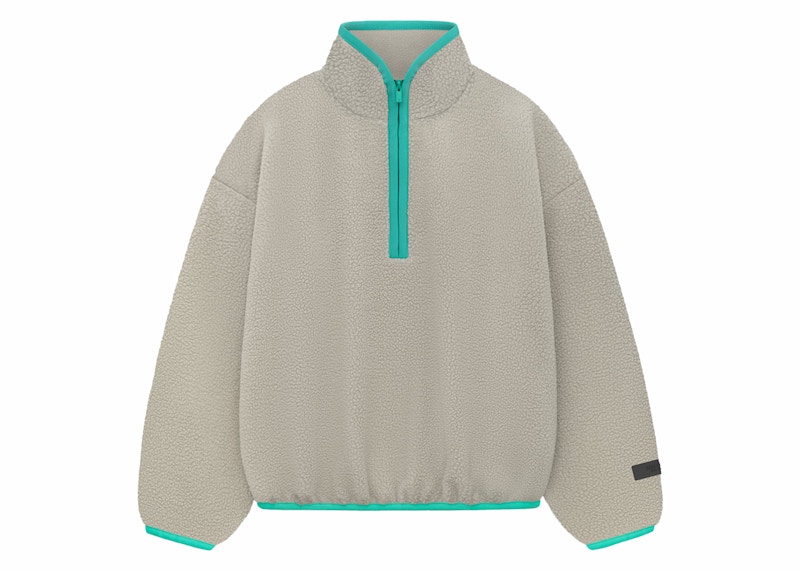 ★24SS★FEAR OF GOD ESSENTIALS POLAR FLEECE HALFZIP MOCKNECK Fear of God Essentials Polar Fleece Half Zip Mockneck Mint