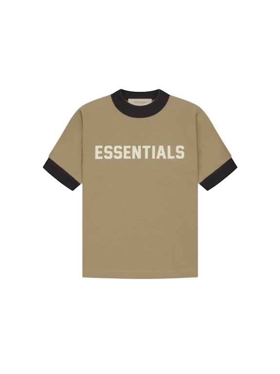 Pre-owned Fear Of God Essentials Kids Ringer T-shirt Oak
