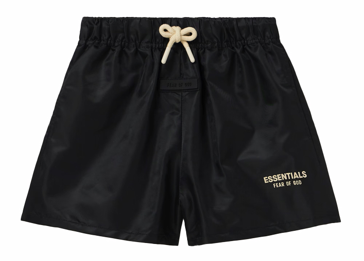 Fear of God Essentials Kids Running Nylon Short Jet Black Kids' - FW23 - US