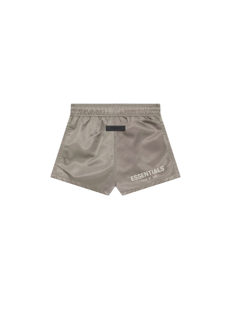 Pre-owned Fear Of God Essentials Kids Running Short In Desert Taupe
