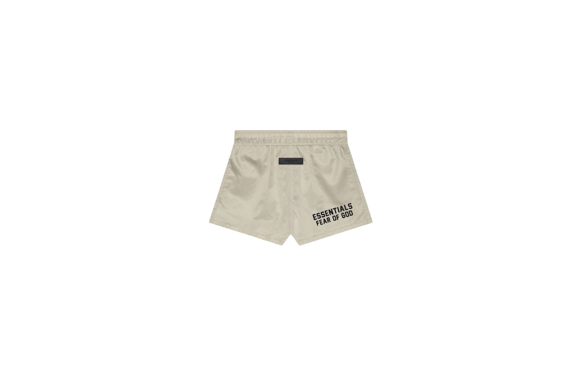 Pre-owned Fear Of God Essentials Kids Running Short Wheat