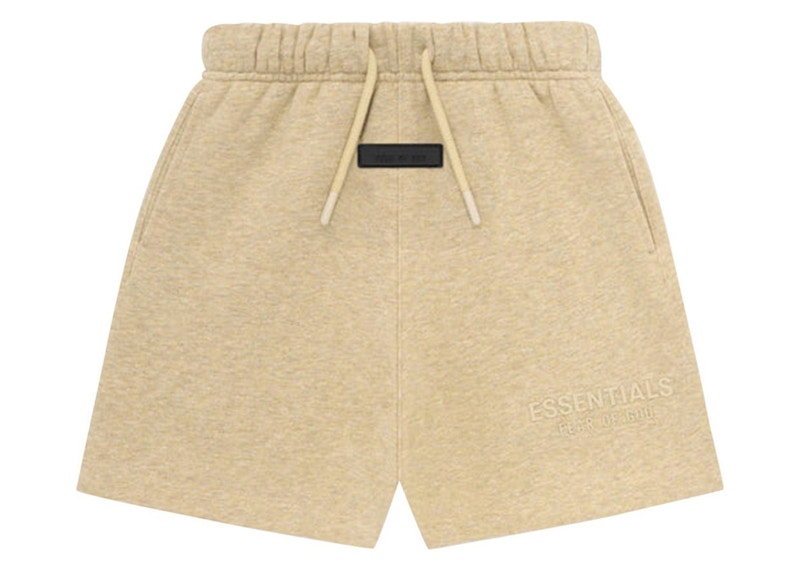 Pre-owned Fear Of God Essentials Kids Sweatshort In Gold Heather