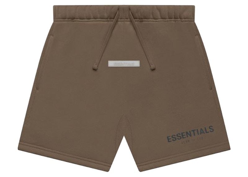 Pre-owned Fear Of God Essentials Kids Sweatshort In Harvest In Brown