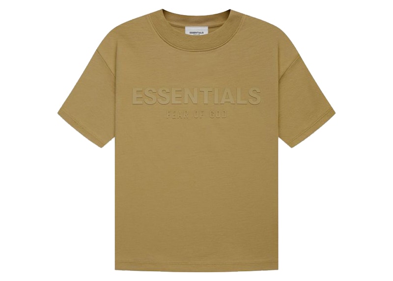 Pre-owned Fear Of God Essentials Kids T-shirt In Amber In Orange