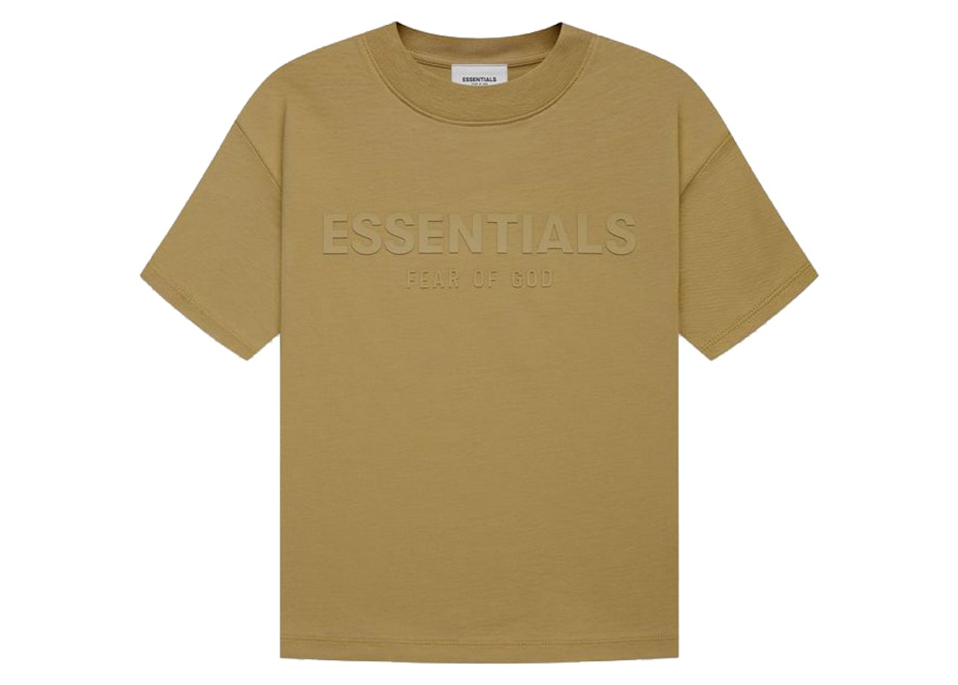 Pre-owned Fear Of God Essentials Kids T-shirt Amber