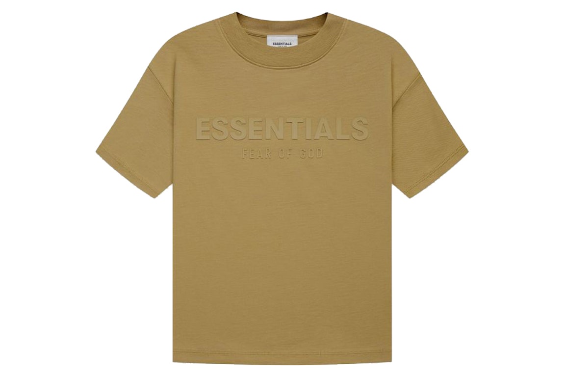 Pre-owned Fear Of God Essentials Kids T-shirt Amber