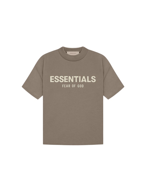 Pre-owned Fear Of God Essentials Kids T-shirt Desert Taupe