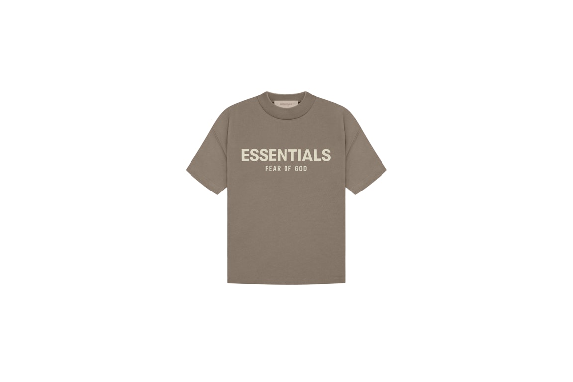 Pre-owned Fear Of God Essentials Kids T-shirt Desert Taupe