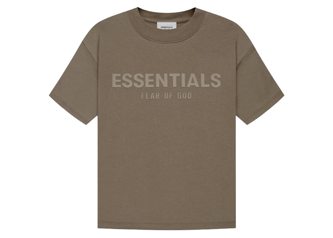 Pre-owned Fear Of God Essentials Kids T-shirt Harvest