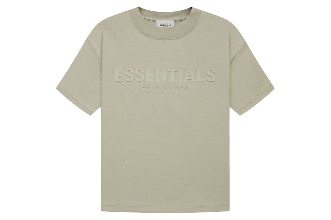 Pre-owned Fear Of God Essentials Kids T-shirt Pistachio