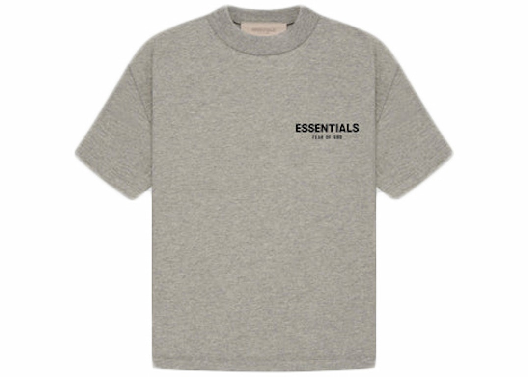 Pre-owned Fear Of God Essentials Kids T-shirt (ss22) Dark Oatmeal