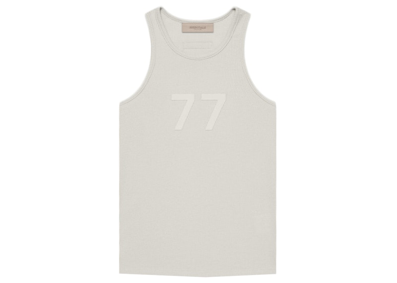 Pre-owned Fear Of God Essentials Kids Waffle Tank In Wheat
