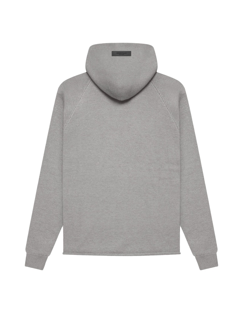 Fear of God Essentials Knit Hoodie Dark Oatmeal Men's - SS22 - US