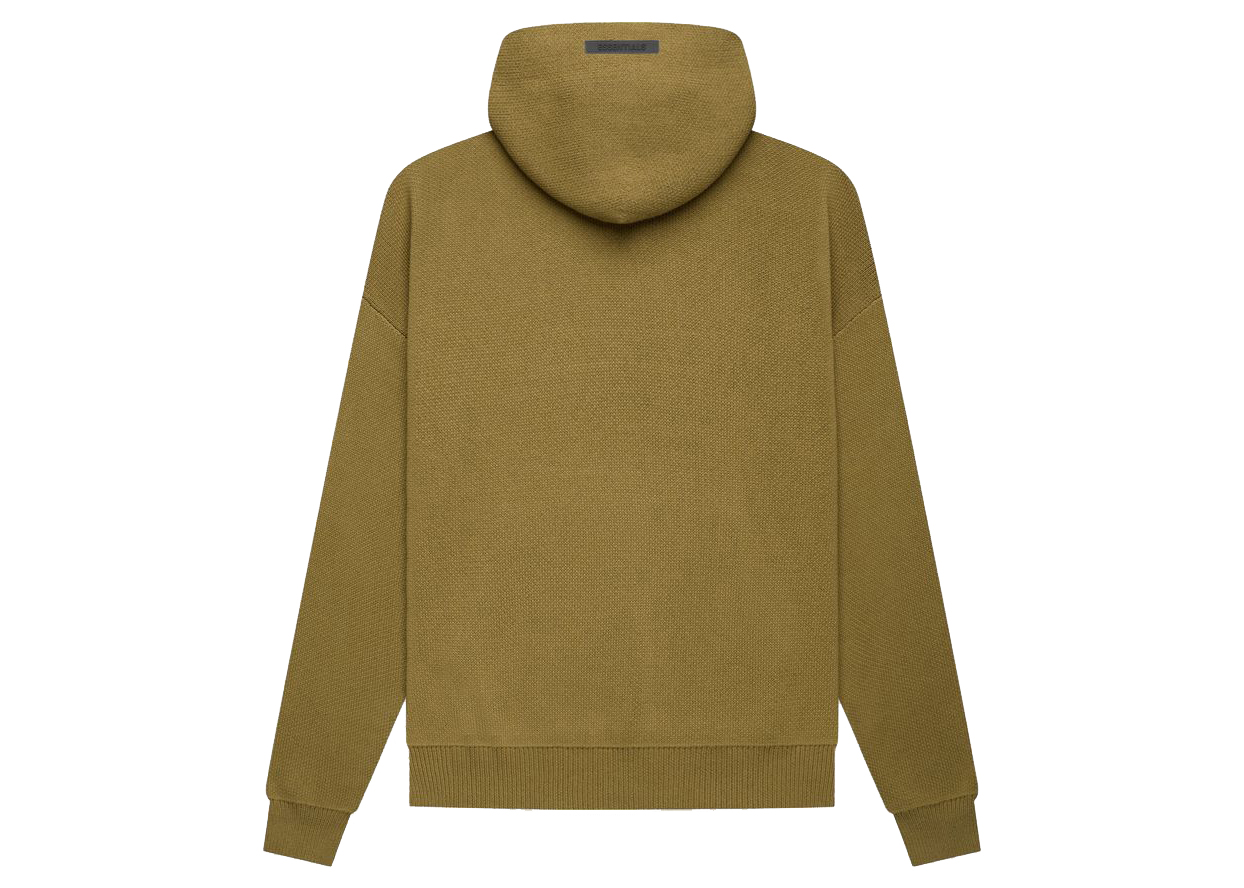 Fear of God Essentials Knit Pullover Hoodie Amber Men's - FW21 - US