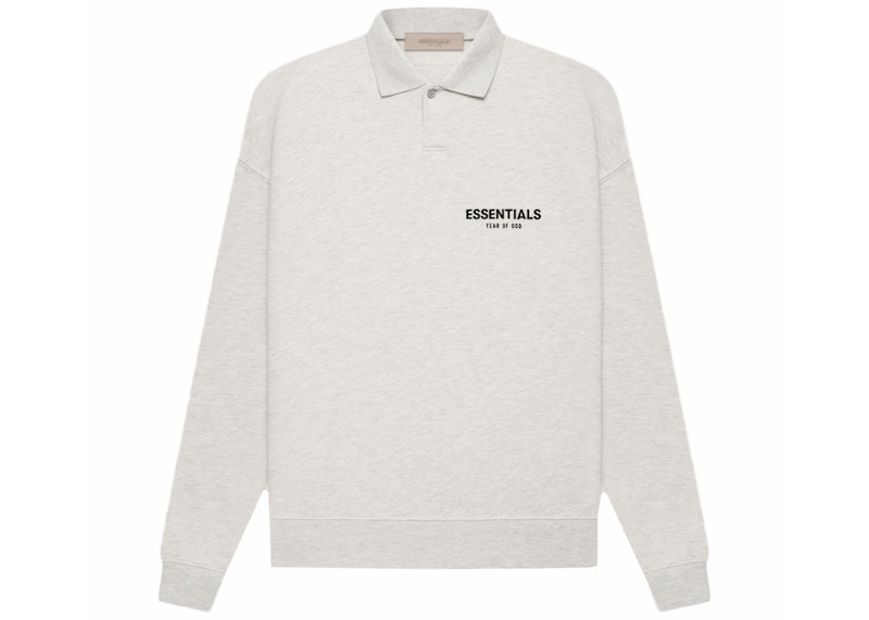 Fear of God Essentials L/S Polo (SS22) Light Oatmeal Men's - SS22 - US