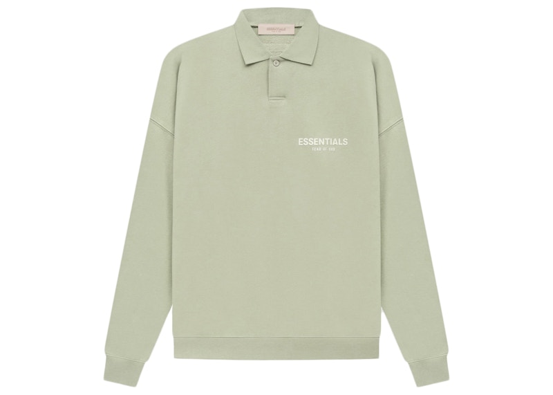 Fear of God Essentials Knit L/S Polo Seafoam Men's - SS22 - US