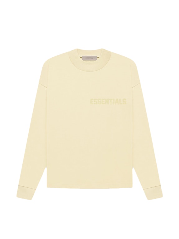 Pre-owned Fear Of God Essentials L/s T-shirt Canary