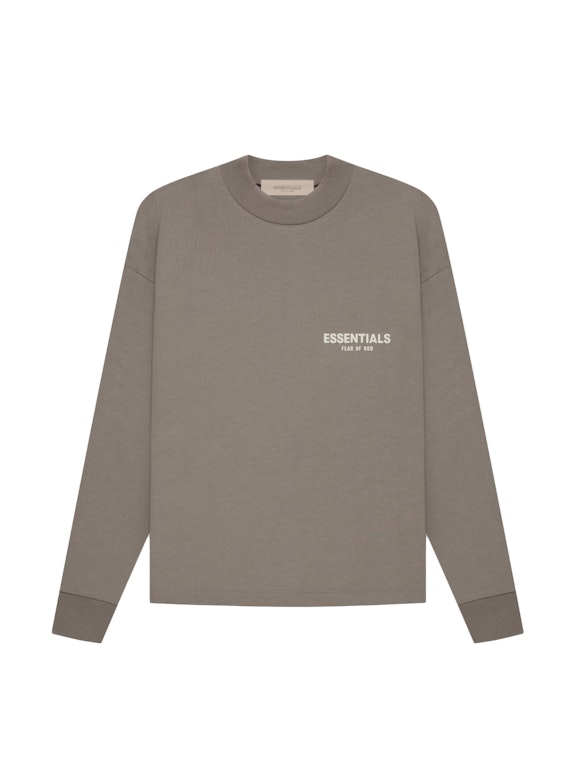 Pre-owned Fear Of God Essentials L/s T-shirt Desert Taupe