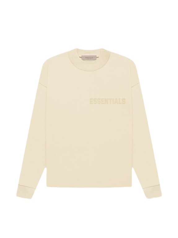 Pre-owned Fear Of God Essentials L/s T-shirt Egg Shell