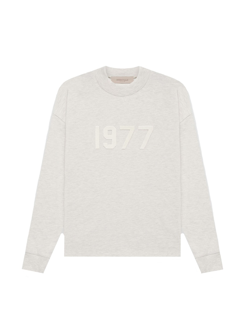 Fear of God Essentials L/S T-shirt Light Oatmeal Men's - SS22 - US