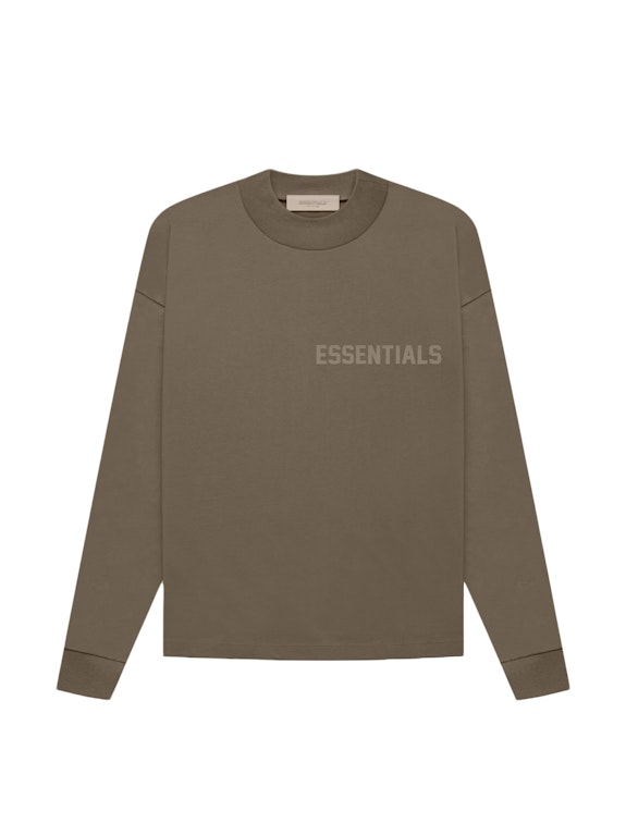 Pre-owned Fear Of God Essentials L/s T-shirt Wood