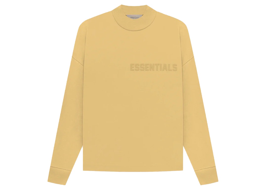 Pre-owned Fear Of God Essentials Ls Tee Light Tuscan