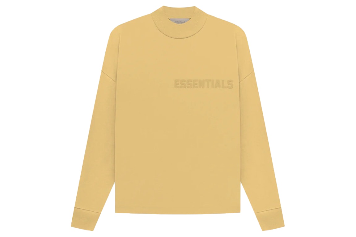 Pre-owned Fear Of God Essentials Ls Tee Light Tuscan