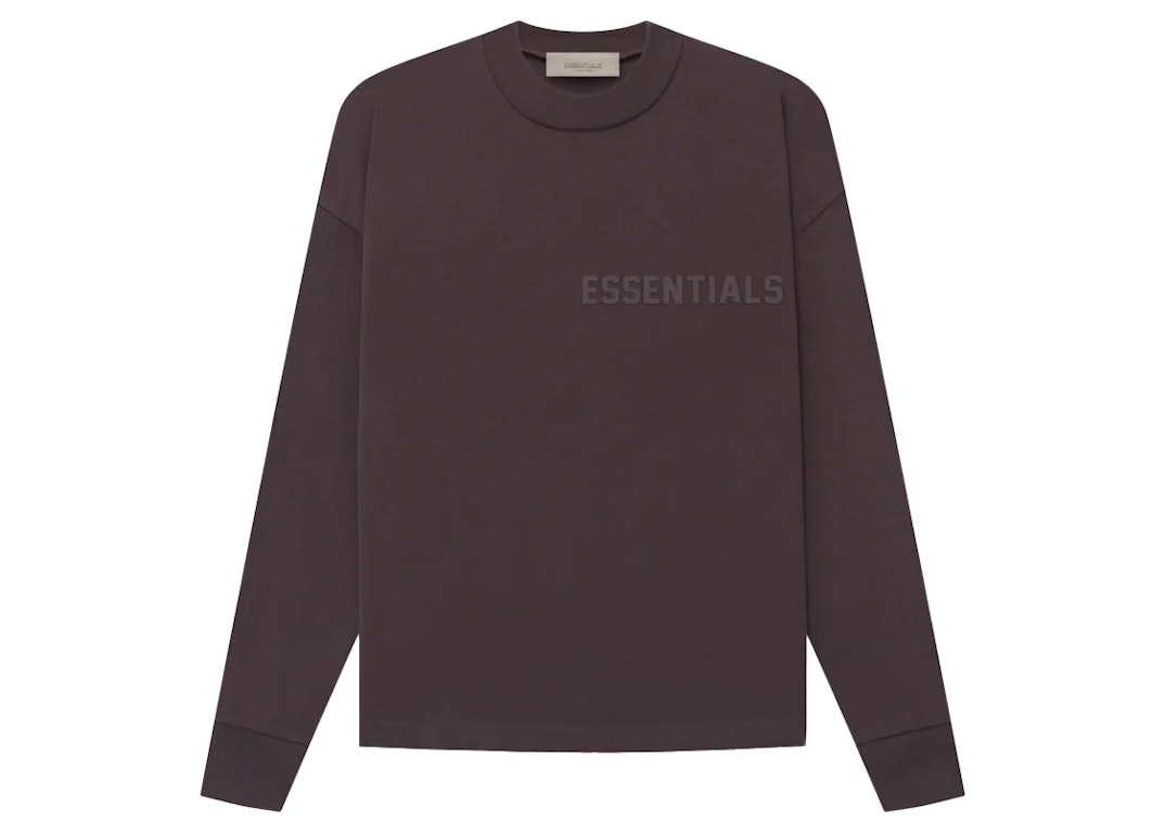 Pre-owned Fear Of God Essentials Ls Tee Plum