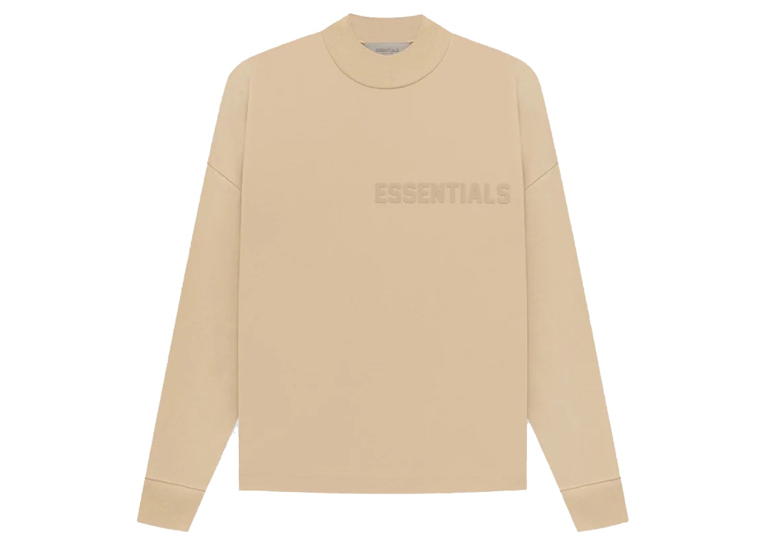 Pre-owned Fear Of God Essentials Ls Tee Sand