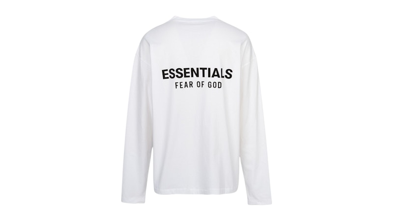 Tシャツ・カットソー FEAR OF GOD ESSENTIALS Essentials LONG SLEEVE Tshirt Fear of God Essentials Long Sleeve T-Shirt White Men's - US