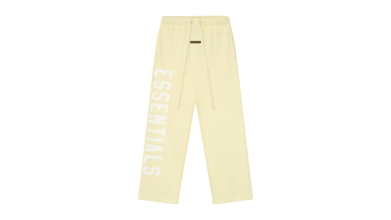 Pre-owned Fear Of God Men's Essentials Lounge Fleece Sweatpant In Garden Yellow
