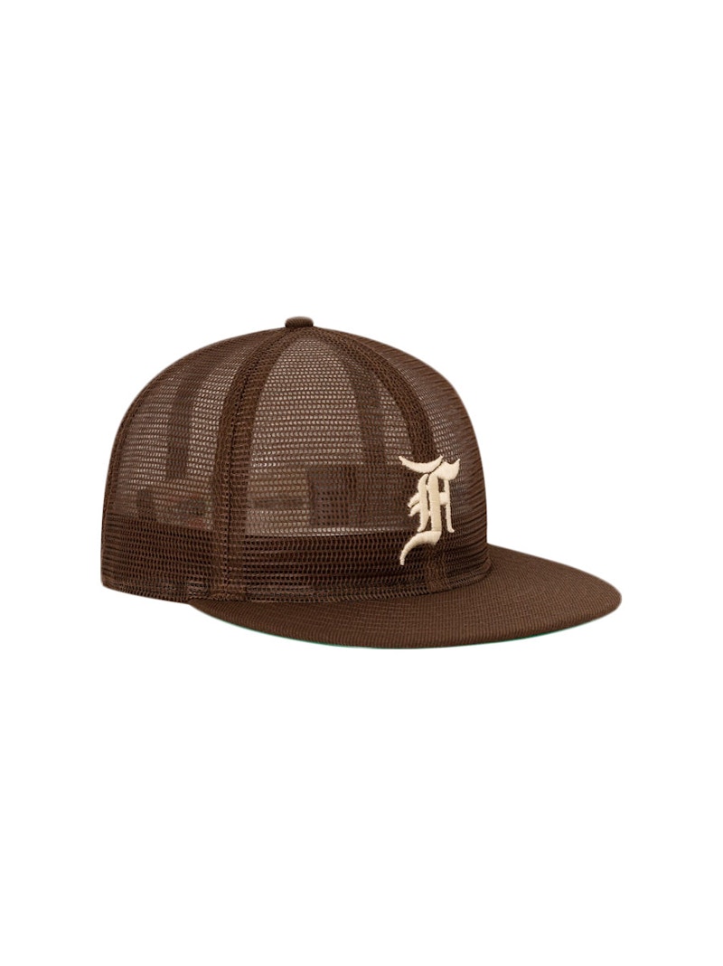 Politics x New Era 59FIFTY Fitted Hat - Walnut, Size 7 7/8 by Sneaker Politics