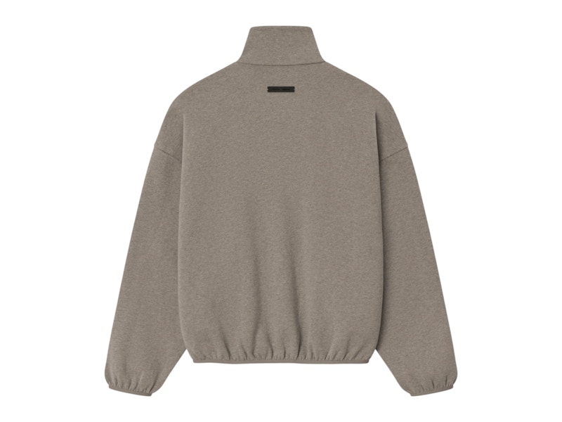 Pre-owned Fear Of God Men's Essentials Modern Fleece Piping Track Jacket In Homestead Heather In Purple