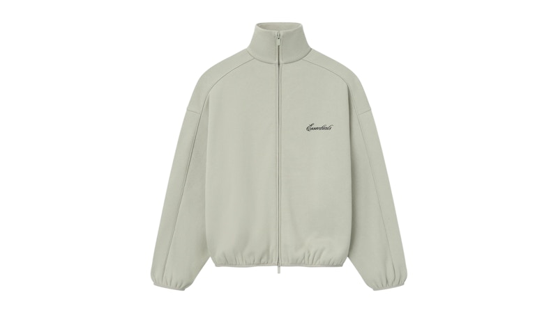 Pre-owned Fear Of God Men's  Essentials Modern Piping Track Jacket In Abbey Stone/ Abbey Stone