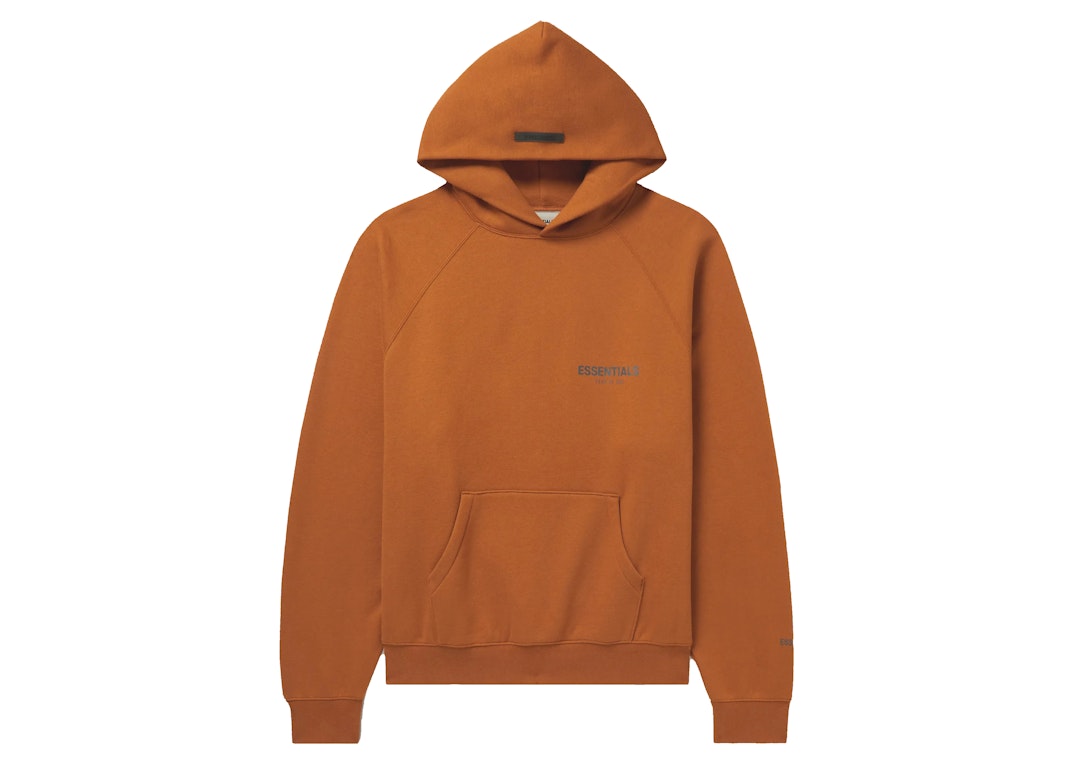Pre-owned Fear Of God Essentials Mr. Porter Exclusive Logo-print Cotton-blend Jersey Hoodie Brown