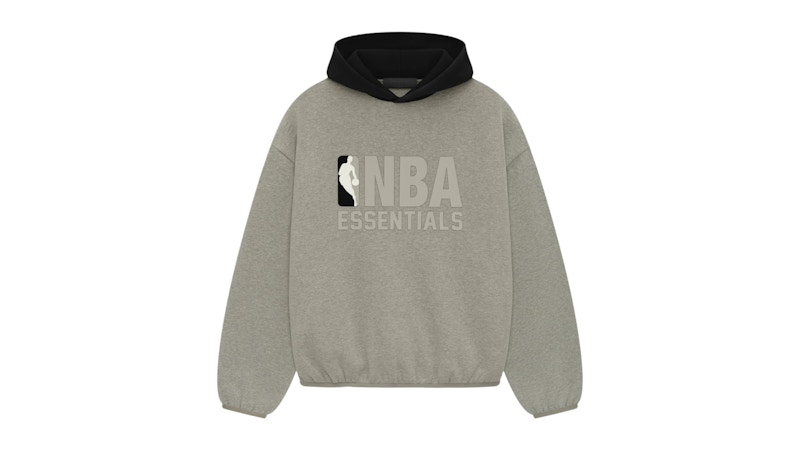 Pre-owned Fear Of God Men's Essentials Nba Hoodie In Warm Heather/black