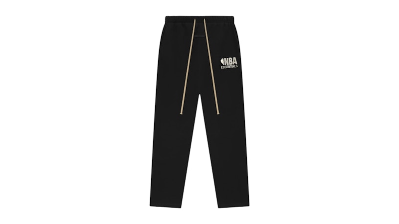 Pre-owned Fear Of God Men's Essentials Nba Relaxed Sweatpants In Black