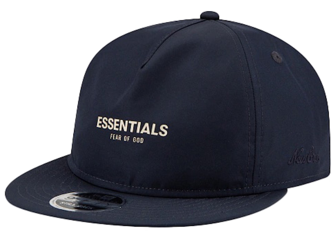 Pre-owned Fear Of God Essentials New Era Retro Crown 9fifty A-frame Hat Navy